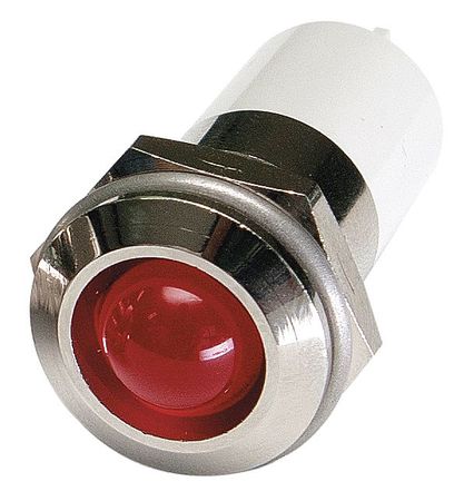 ZORO SELECT Round Indicator Light, Red, 3VDC 24M142
