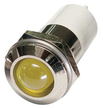 ZORO SELECT Round Indicator Light, Yellow, 24VDC 24M149