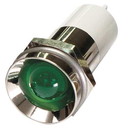 ZORO SELECT Protrude Indicator Light, Green, 12VDC 24M156