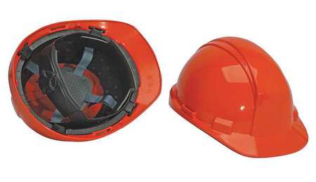 Honeywell North Front Brim Hard Hat, Type 2, Class E, Ratchet (4-Point), Orange A89R030000