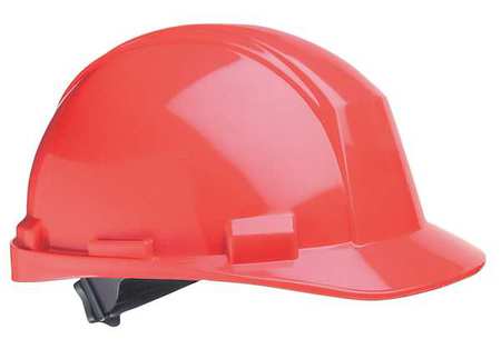 HONEYWELL NORTH Front Brim Hard Hat, Type 2, Class E, Ratchet (4-Point), Red A89R150000