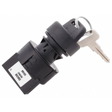 HONEYWELL Key Switch Off-On-On 20A 12VDC Quick Connect Terminals 89477-01