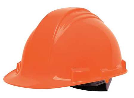 Honeywell North Front Brim Hard Hat, Type 1, Class E, Ratchet (4-Point), Orange A59R030000