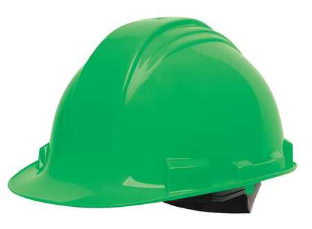 HONEYWELL NORTH Front Brim Hard Hat, Type 1, Class E, Ratchet (4-Point), Green A59R040000