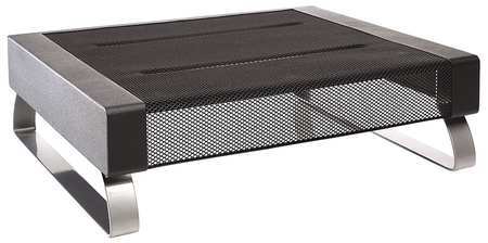 Rolodex Metal Monitor Stand, 35 lb. Capacity, Black/Silver 1735708