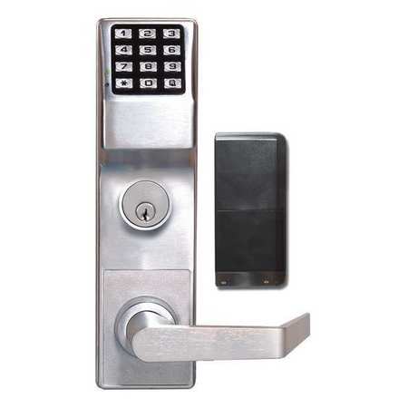 LOCDOWN Electronic Lock, Satin Chrome, 12 Button ETDLNS1G/26DV99