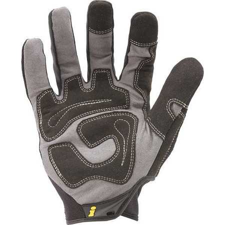Ironclad Performance Wear Mechanics Gloves, 2XL, Black, Ribbed Stretch Nylon GUG2-06-XXL