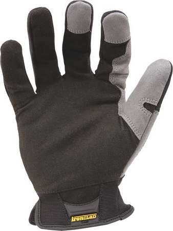 Ironclad Performance Wear Mechanics Gloves, M, Black, Ribbed Stretch Nylon WFG2-03-M