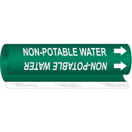 BRADY Pipe Marker, Non-Potable Water, 5843-I 5843-I