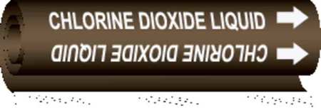 BRADY Pipe Marker, Chlorine Dioxide Liquid, 5812-I 5812-I