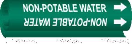 BRADY Pipe Marker, Non-Potable Water, 5843-II 5843-II