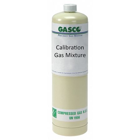 GASCO Calibration Gas, Air, Carbon Monoxide, 34 L, CGA 600 Connection, +/-5% Accuracy 34LS-50-20