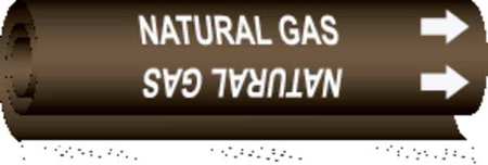 BRADY Pipe Marker, Natural Gas, 5841-O 5841-O