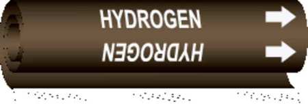 BRADY Pipe Marker, Hydrogen, 5834-O 5834-O