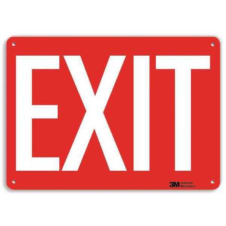 LYLE Exit Sign, 10 in x 14 in, Aluminum U1-1016-RA_14X10