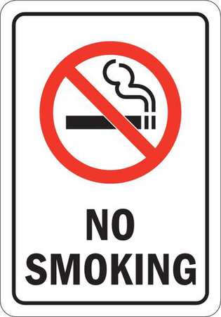 Lyle No Smoking Sign, 10" H, 7 in W, Horizontal Rectangle, English, U1-1014-RA_10X7 U1-1014-RA_10X7