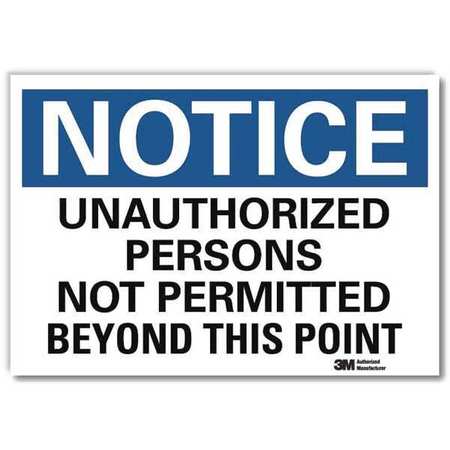 LYLE Notice Sign, 14x10 In., English, U1-1034-RD_14X10 U1-1034-RD_14X10