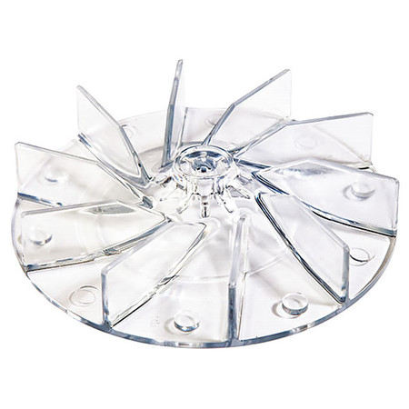 SANITAIRE Fan 5/16 In Bore, Clear Plastic 12988