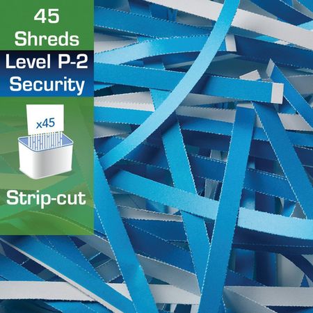 Swingline Gbc Paper Shredder, Strip-Cut, 55 gal., Blk/Slv 1753230BF