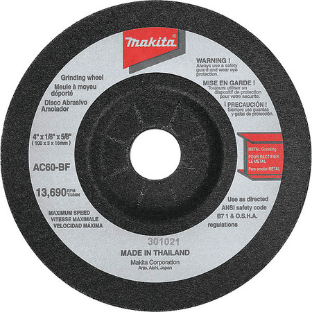 MAKITA 4" Flex Wheel, 60 Grit, 10/pk 741404-0CP