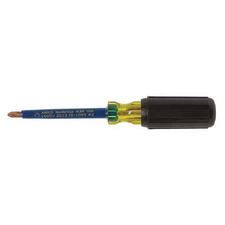 AMPCO SAFETY TOOLS Insulated Non-Sparking Phillips Screwdriver #2 Round IS-1099