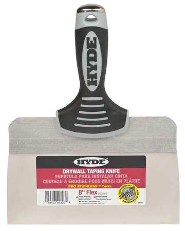 HYDE Taping Knife, Flexible, 8", SS 09323
