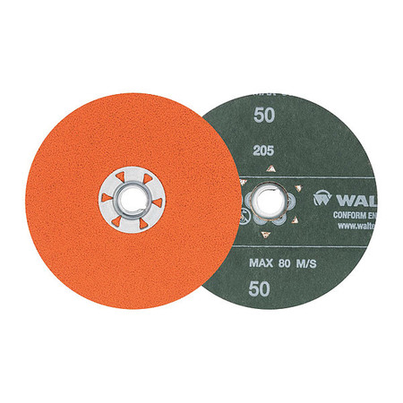 WALTER SURFACE TECHNOLOGIES Sand Disc, Spin-on, 5"x5/8-11" 50gr 15X525