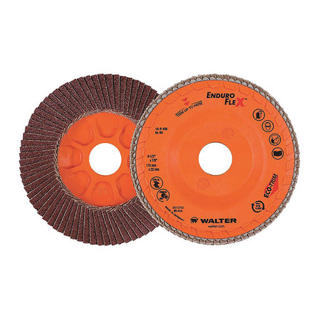 WALTER SURFACE TECHNOLOGIES Flap Disc, T27 4.5"x7/8" 60gr 15R456