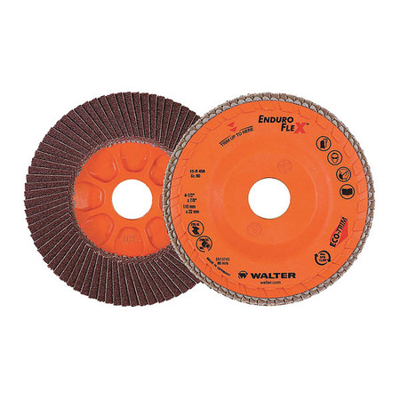 WALTER SURFACE TECHNOLOGIES Flap Disc, T27 4.5"x7/8" 80gr 15R458