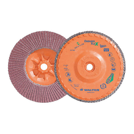 WALTER SURFACE TECHNOLOGIES Blend Flap Disc, 6"x5/8"-11" 40G 06F604