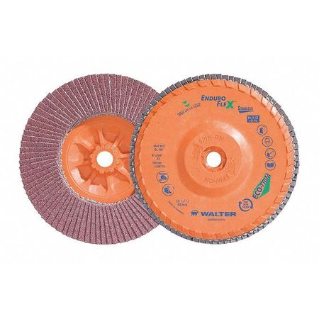 WALTER SURFACE TECHNOLOGIES Blend Flap Disc, 6"x5/8"-11" 120G 06F612
