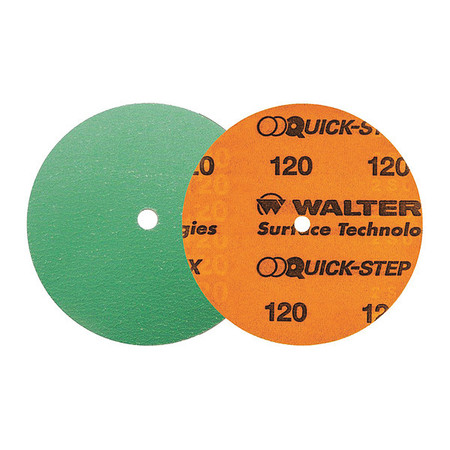 WALTER SURFACE TECHNOLOGIES Sanding Disc, Hook and Loop, 6", 120gr 15V612