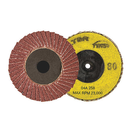 WALTER SURFACE TECHNOLOGIES Grind/Finish, Flap Disc, 2-1/2" 80GR 04A258