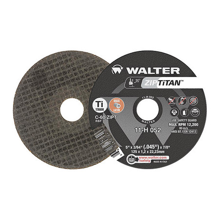 WALTER SURFACE TECHNOLOGIES Cut-off Wheel, T1 5"x3/64"x7/8" 11H052
