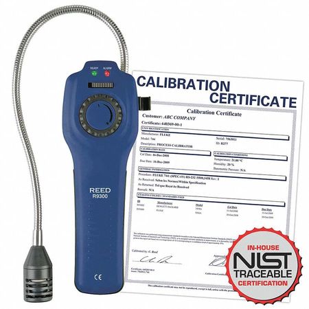 Reed Instruments Combust Gas Leak Detector, Nist Cert R9300-NIST
