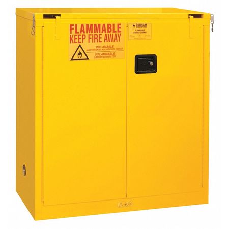Durham Mfg Flammable Safety Cabinet, Self-Closing Door, 30 gal. 1030S-50