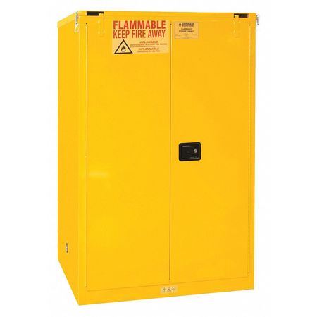 DURHAM MFG Flammable Safety Cabinet, Self-Closing Door, 90 gal. 1090S-50