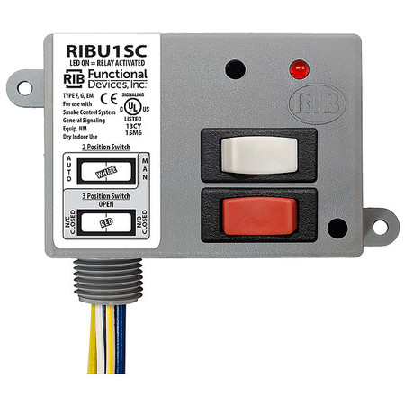 FUNCTIONAL DEVICES-RIB Enclosed Relay, 10A, SPDT RIBU1SC