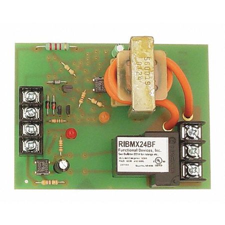 FUNCTIONAL DEVICES-RIB Track Mount Relay/Current Switch, 20A RIBMX24BF