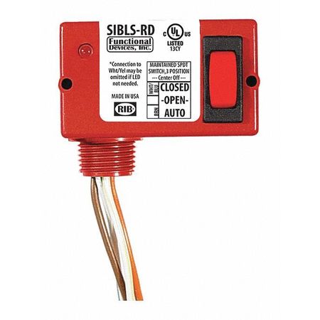 FUNCTIONAL DEVICES-RIB Enclosed Switch, 5A, On/On, 30VAC/dc SIBLS-RD