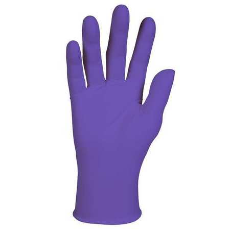 KIMTECH Purple Nitrile, Nitrile Exam Gloves, 6 mil Palm, Beaded Cuff, Powder-Free, M, 1000 PK, Purple 55082