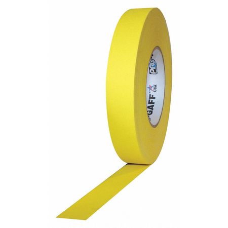 PROTAPES Matte Cloth Tape, 1x55yd., Yellow Cloth PRO-GAFF