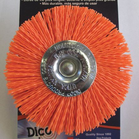 Nyalox By Dico Nyalox Wheel Brush, 120 Grit, Orange, 4" 7200048