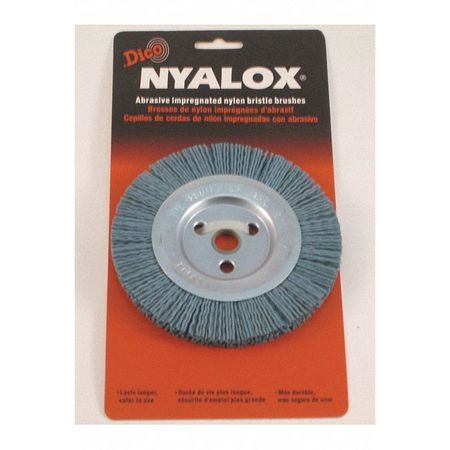 NYALOX BY DICO Nyalox Wheel Brush, 240 Grit, Blue, 6" 7200063