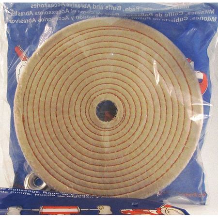 Dico Products Spiral Sewn Buffing Wheel, 8" dia. x 1/2" 7000248
