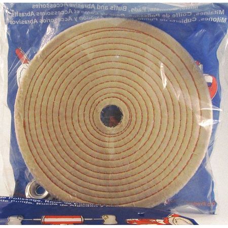 DICO PRODUCTS Spiral Sewn Buffng Wheel, 10" dia. x 1/2" 7000020