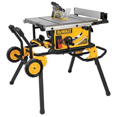 Dewalt 10" Jobsite Table Saw 32 - 1/2" (82.5cm) Rip Capacity, and a Rolling Stand DWE7491RS