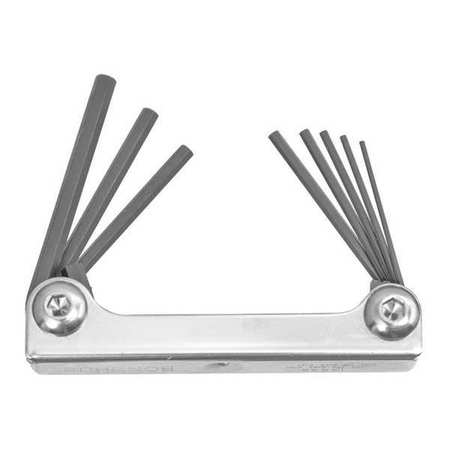 BONDHUS 8 Piece SAE Fold-Up Hex Key Set, 14590 14590