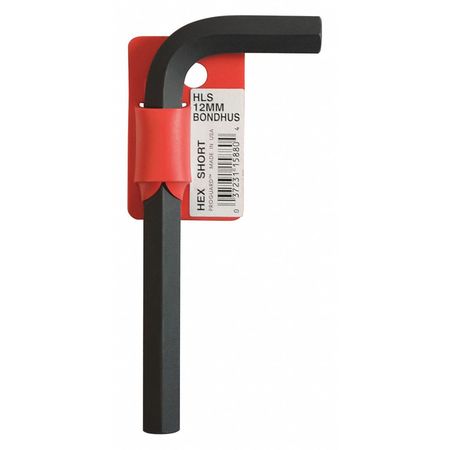 Bondhus Metric L-Shape Hex Key, 12 mm Tip Size 15880