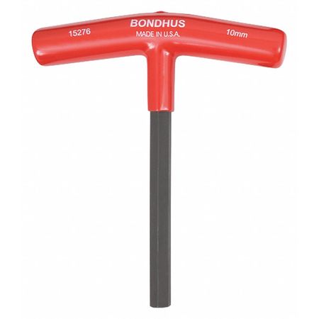 Bondhus Metric T-Handle Hex Key, 9 mm Tip Size 15274